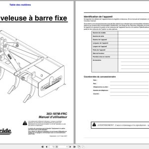 Land Pride Fixed Bar Box Scrapers BB0548 BB0554 Operator Manual 303 187M FRC FR (1)