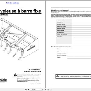 Land Pride Fixed Bar Box Scrapers BB3578 BB3584 BB3596 Operator Manual 303 398M FRC FR (1)