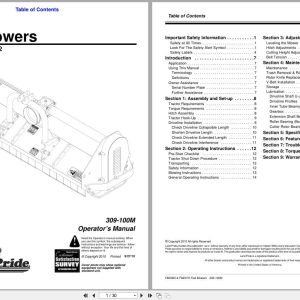Land Pride Flail Mower FM2060 FM2072 Operator Manual 309 100M (1)