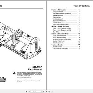 Land Pride Flail Mower FM2160 FM2172 Parts Manual 309 069P (1)