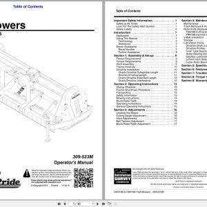 Land Pride Flail Mower FM3188 FM4188 Operation Manual 309 523M (1)