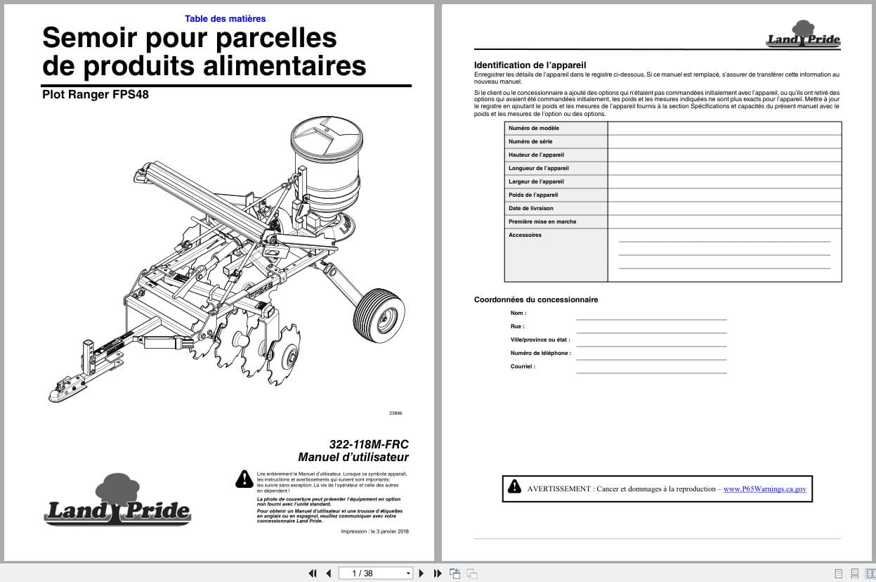 Land Pride Food Plot Seeder FPS48 Operator Manual 322 118M FRC FR (1)
