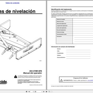 Land Pride Grading Scrapers GS0548 GS0560 Operator Manual 303 474M SPA ES (1)