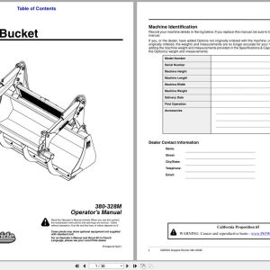 Land Pride Grapple Bucket GB2084 Operation Manual 380 328M (1)