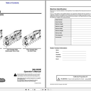 Land Pride Grapples SGC1060 SGC1072 Operation Manual 380 092M (1)