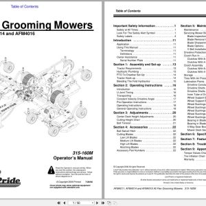 Land Pride Grooming Mowers AFM4011 to AFM4016 Operator Manual 315 160M (1)