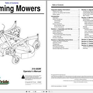 Land Pride Grooming Mowers AT2672 Operation Manual 310 302M (1)