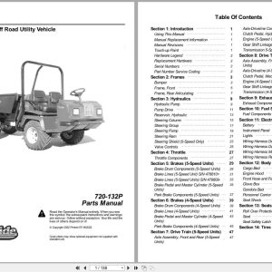 Land Pride Heavy Duty Off Road Utility Vehicle Gondo 4400EX Parts Manual 720 132P (1)