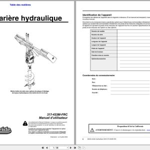 Land Pride Hydraulic Post Hole Digger SA10 Operator Manual 317 433M FRC FR (1)