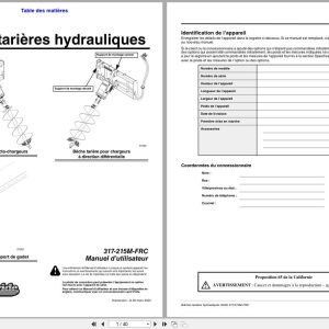 Land Pride Hydraulic Post Hole Digger SA20 Operator Manual 317 215M FRC FR (1)