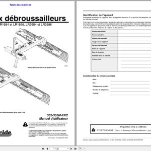 Land Pride Landscape Rakes LR1660 to LR2696 Operator Manual 302 305M FRC FR (1)