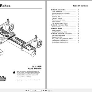 Land Pride Landscape Rakes LR3684 LR3696 Parts Manual 302 306P (1)