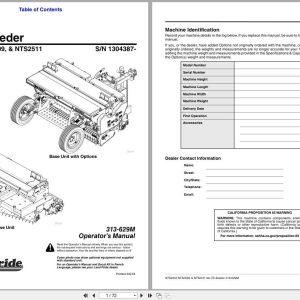 Land Pride No Till Seeder NTS2507 NTS2509 NTS2511 Operation Manual 313 629M 2018 (1)