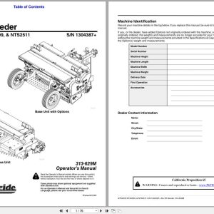 Land Pride No Till Seeder NTS2507 NTS2509 NTS2511 Operation Manual 313 629M 2020 (1)