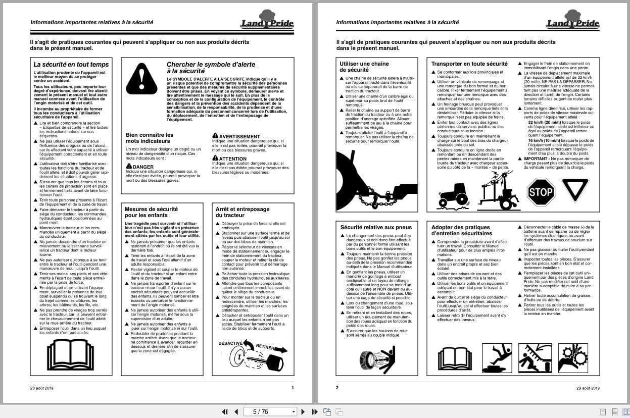 Land Pride No Till Seeder NTS2507 NTS2509 NTS2511 Operator Manual 313 629M FRC FR (2)