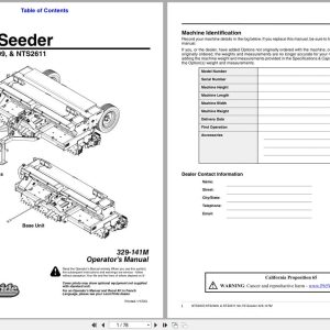 Land Pride No Till Seeder NTS2607 NTS2609 NTS2611 Operation Manual 329 141M (1)