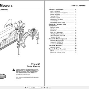 Land Pride Offset Flail Mower OFM3678 OFM3690 OFM3698 Parts Manual 333 149P (1)