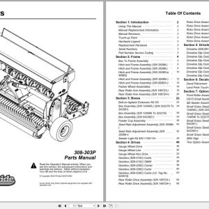 Land Pride Overseeder OS1548 OS1572 Parts Manual 308 303P (1)
