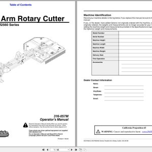 Land Pride Parallel Arm Rotary Cutters RCP2560 RCPM2560 Series Operation Manual 316 057M (1)
