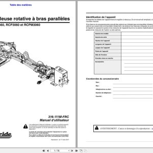 Land Pride Parallel Arm Rotary Cutters RCP2660 to RCPM3060 Operator Manual 316 111M FRC FR (1)