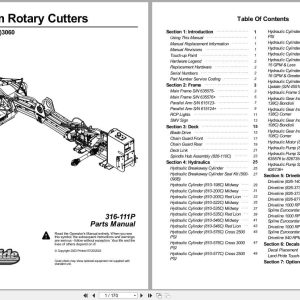 Land Pride Parallel Arm Rotary Cutters RCPM2660 RCP2660 RCPM3060 RCP3060 Parts Manual 316 111P (1)