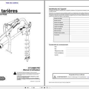 Land Pride Post Hole Digger PD10 PD15 PD25 PD35 Operator Manual 317 048M FRC FR (1)