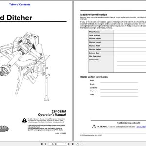 Land Pride Powered Ditcher DT35 Operation Manual 324 099M (1)
