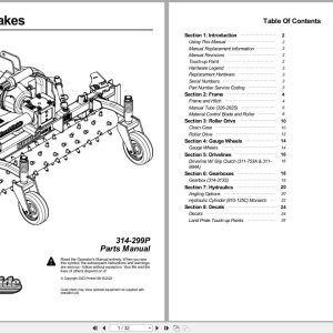 Land Pride Powered Rakes PR1048 PR1060 Parts Manual 314 299P (1)