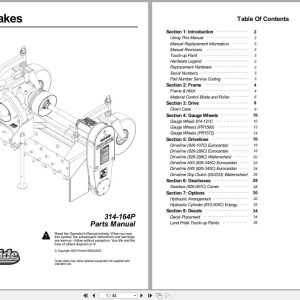 Land Pride Powered Rakes PR1560 PR1572 Parts Manual 314 164P (1)