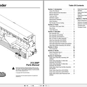 Land Pride Primary Seeder PS2096 Parts Manual 313 308P (1)