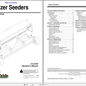 Land Pride Pulverizer Seeders SPS20 SPS30 Series Operator Manual 313 242M (1)