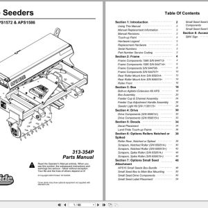Land Pride Purpose Seeder APS1548 to APS1586 Parts Manual 313 354P (1)