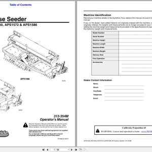 Land Pride Purpose Seeder APS1586 to APS1572 Operation Manual 313 354M (1)