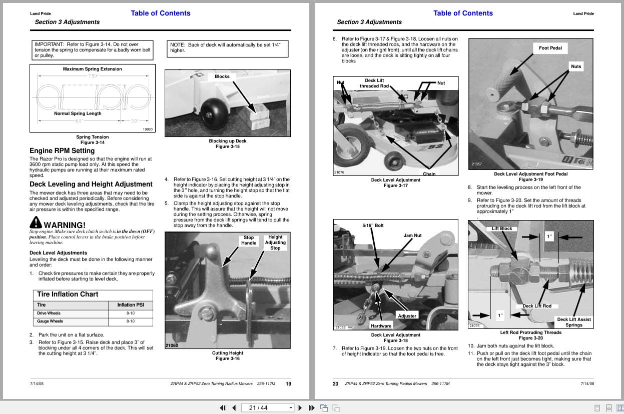 Land Pride Razor Pro ZRP44 ZRP52 Operator Manual 356 117M (2)