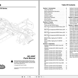 Land Pride Rear Blades RBT40 RBT45 RBT55 Series Parts Manual 301 205P (1)