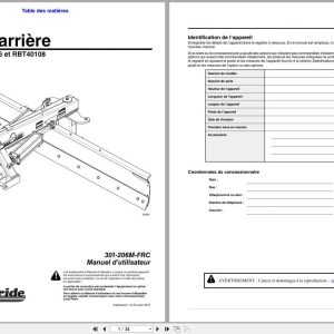 Land Pride Rear Blades RBT4084 RBT4096 RBT40108 Operator Manual 301 206M FRC FR (1)