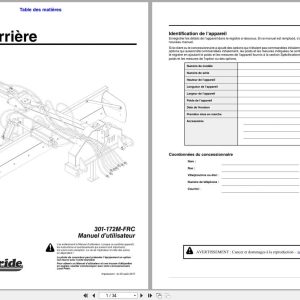 Land Pride Rear Blades RBT55120 Operator Manual 301 172M FRC FR (1)