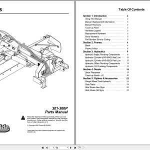 Land Pride Rear Blades RBT6010 RBT6012 Parts Manual 301 360P (1)