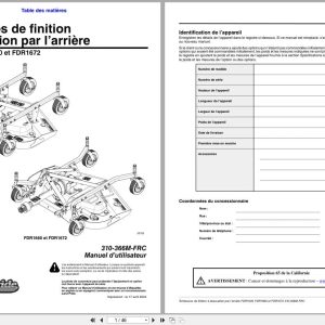 Land Pride Rear Discharge Grooming Mowers FDR1648 FDR1660 FDR1672 Operator Manual 310 366M FRC FR (1)