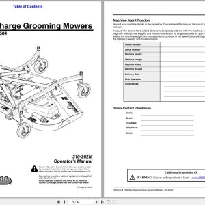 Land Pride Rear Discharge Grooming Mowers FDR2572 FDR2584 Operation Manual 310 262M (1)
