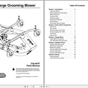 Land Pride Rear Discharge Grooming Mowers FDR3690 Parts Manual 310 447P (1)