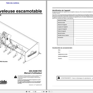 Land Pride Retractable Box Scrapers HR3584 HRL3578 Operator Manual 305 054M FRC FR (1)