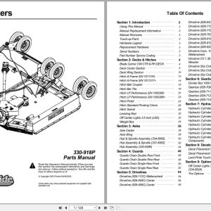 Land Pride Rotary Cutters RC3614 RCM3614 Parts Manual 330 918P (1)