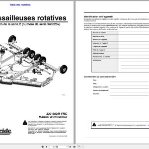 Land Pride Rotary Cutters RC3615 RCM3615 Operator Manual 330 502M FRC FR (1)