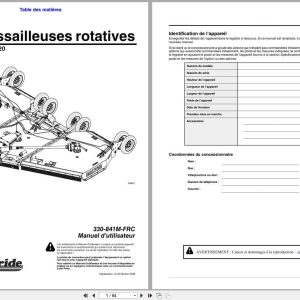 Land Pride Rotary Cutters RC3620 RCM3620 Operator Manual 330 841M FRC FR (1)