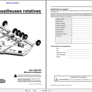 Land Pride Rotary Cutters RC3715 RCM3715 Operator Manual 334 114M FRC FR (1)