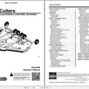 Land Pride Rotary Cutters RC4015 RCM4015 Operation Manual 330 845M (1)