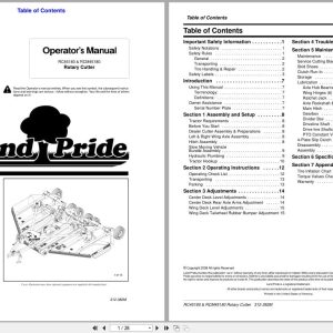 Land Pride Rotary Cutters RC45180 RCM45180 Operator Manual 312 382M (1)