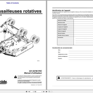 Land Pride Rotary Cutters RC4614 RCM4614 Operator Manual 331 937M FRC FR (1)