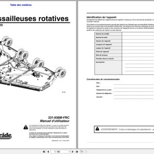 Land Pride Rotary Cutters RC4620 RCM4620 Operator Manual 331 936M FRC FR (1)